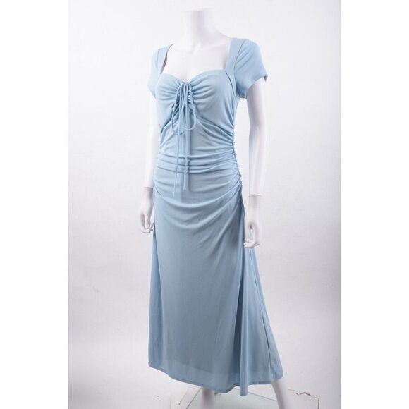 Cinq A Sept Womens Janis Stretch Crepe Midi Dress Sz 12 Blue NWT - Picture 4 of 6